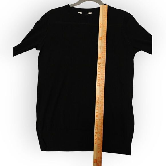 Everlane 100% Wool Black Crew Neck Sweater ling sleeve SZ S - Picture 4 of 6